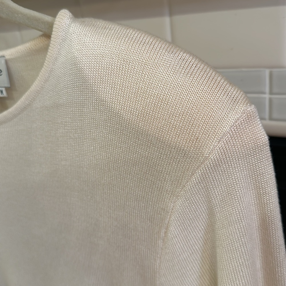 Breckenridge Cream Size Medium 100% Rayon Top - Picture 3 of 6